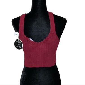 House of 3 Knit Crop Top